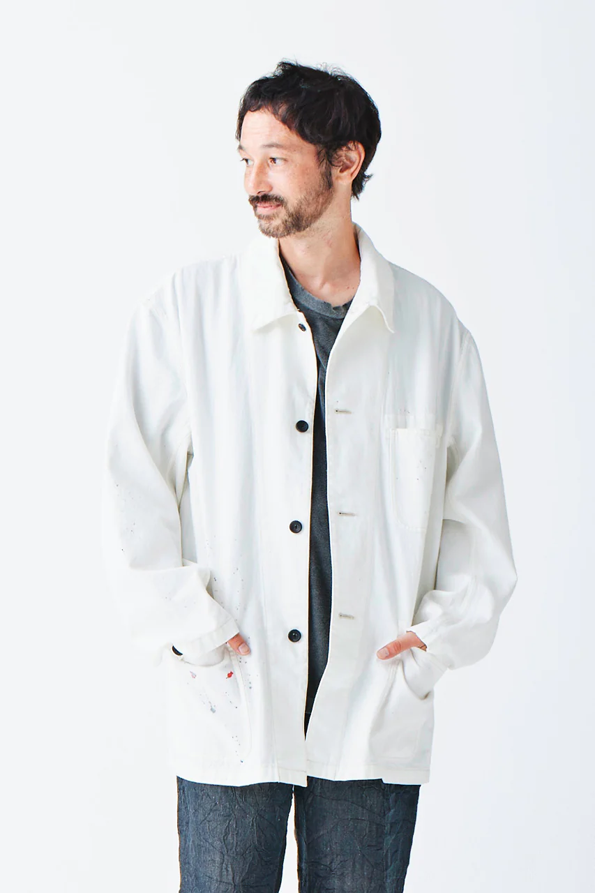 sus-sous cover-all / 10oz DENIM (WHITE) - Image 12