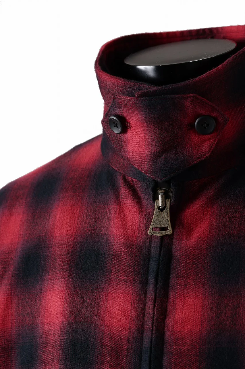sus-sous drizzler jacket / shaggy ombre check (RED) - Image 12