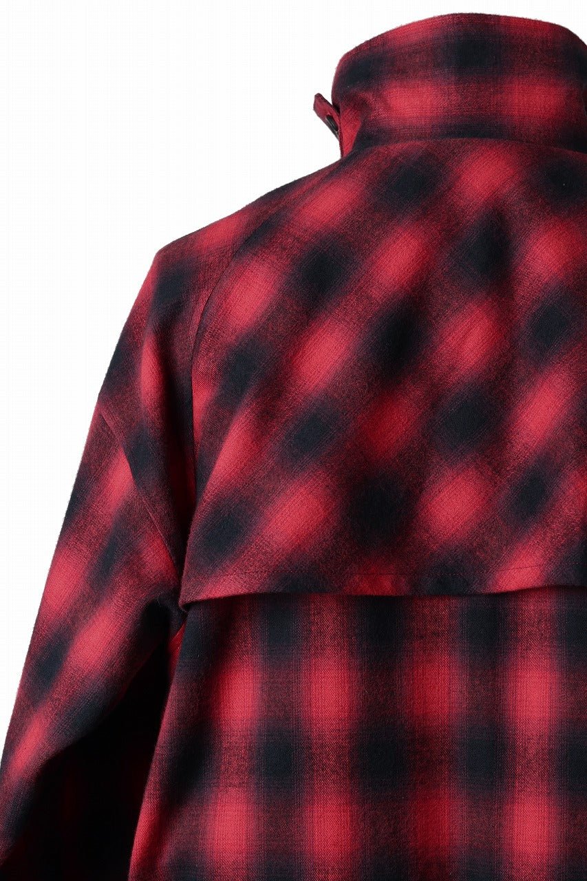 sus-sous drizzler jacket / shaggy ombre check (RED) - Image 15