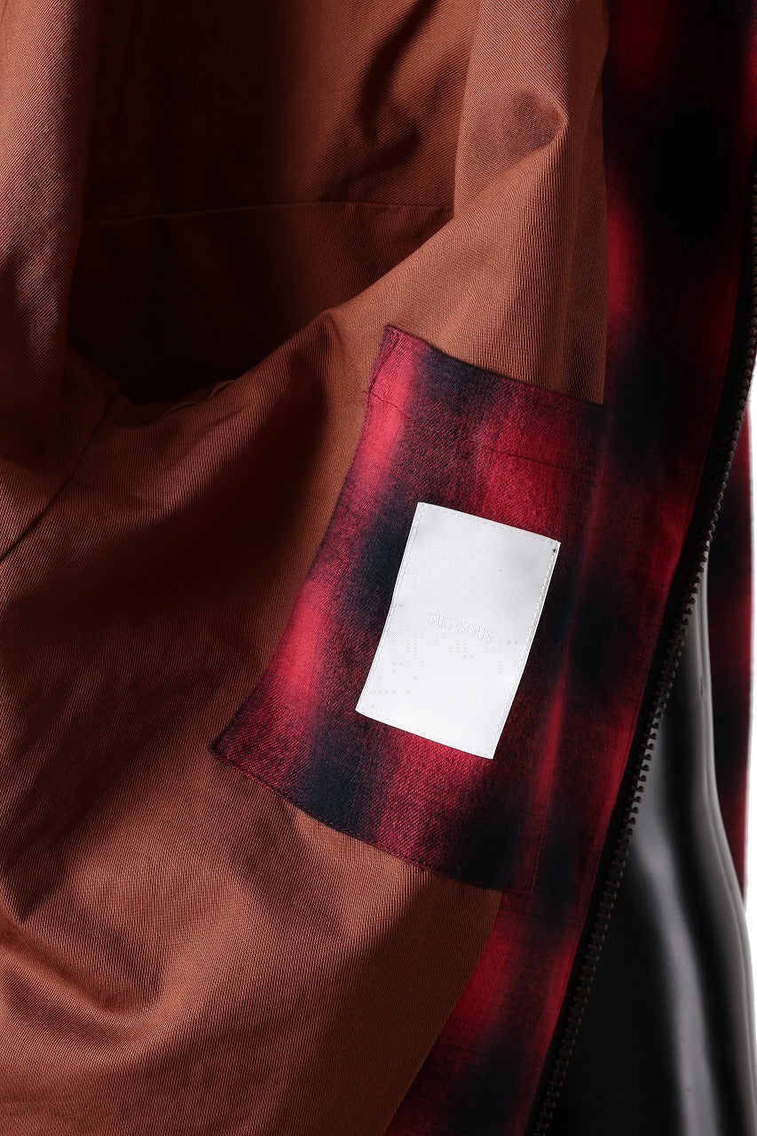 sus-sous drizzler jacket / shaggy ombre check (RED) - Image 18