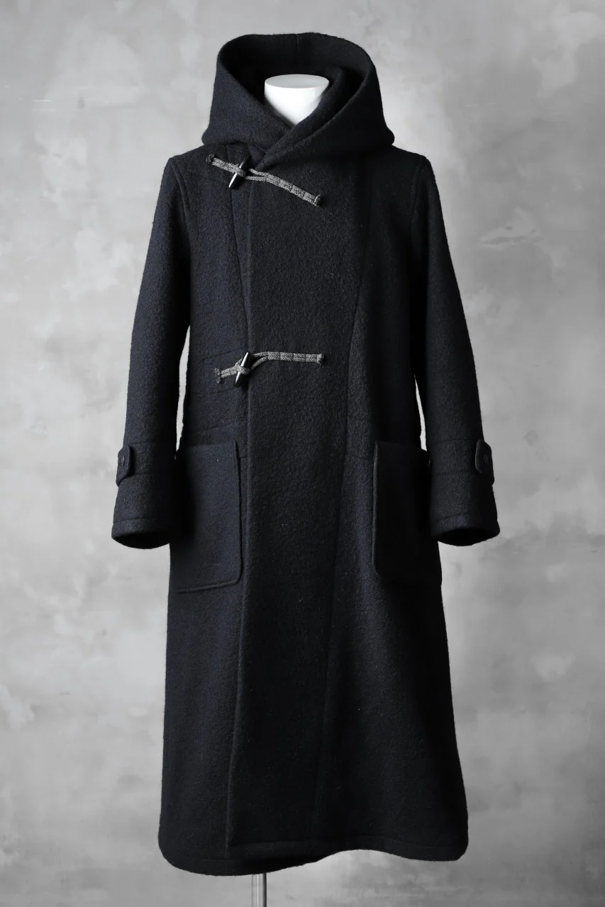 sus-sous duffle coat / Napping melton wool (NAVY BLACK) - Image 2