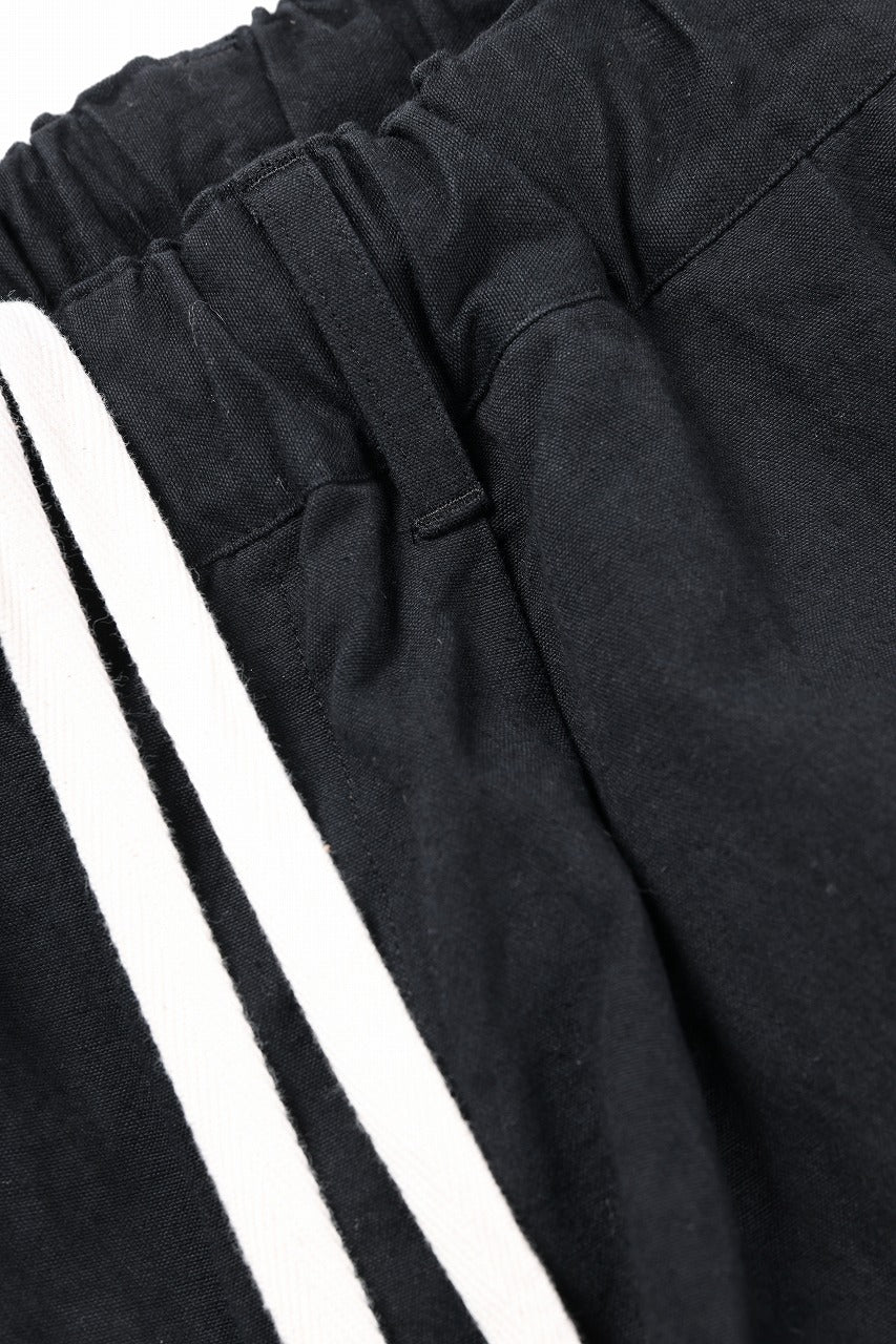 sus-sous exclusive atelier trousers / 10/2 linen cotton hop suck (BLACK) - Image 10