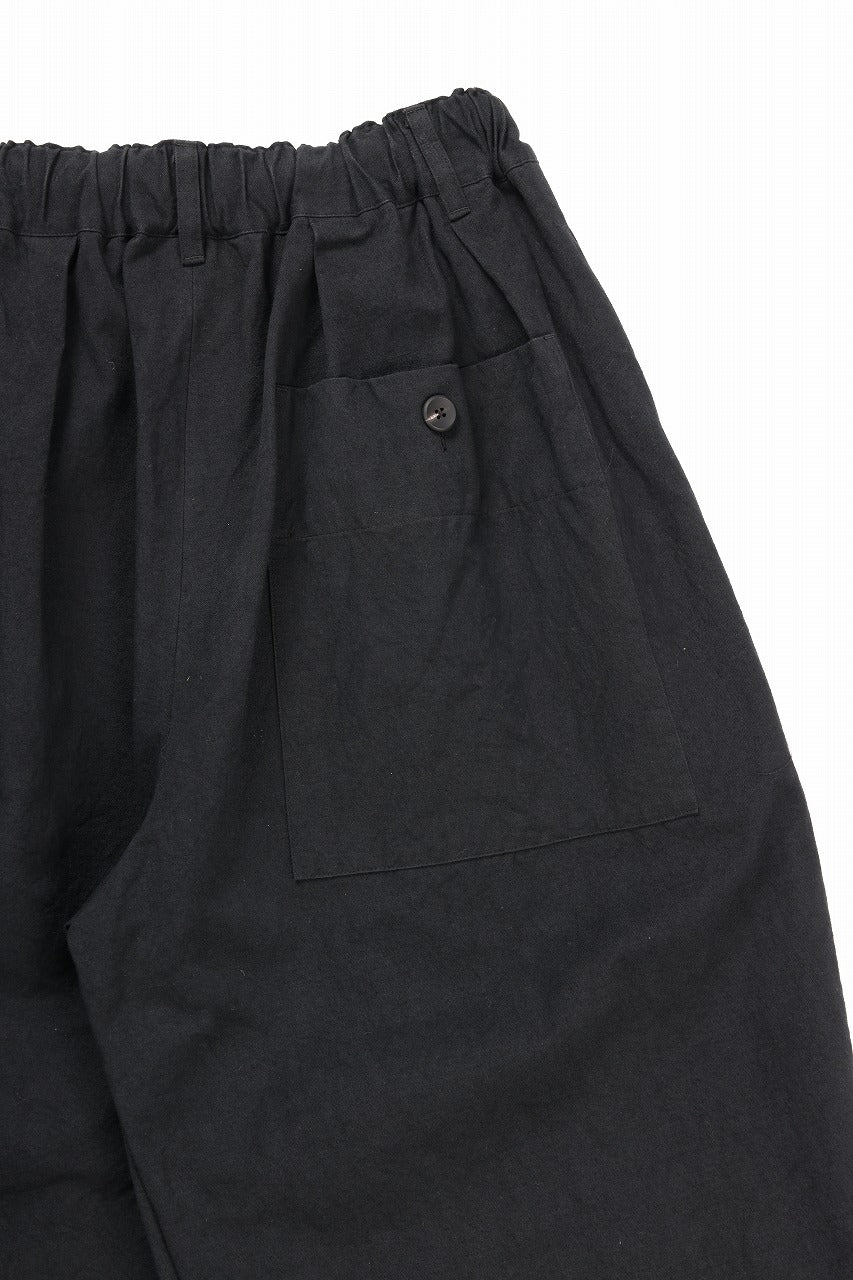sus-sous exclusive atelier trousers / 10/2 linen cotton hop suck (BLACK) - Image 11