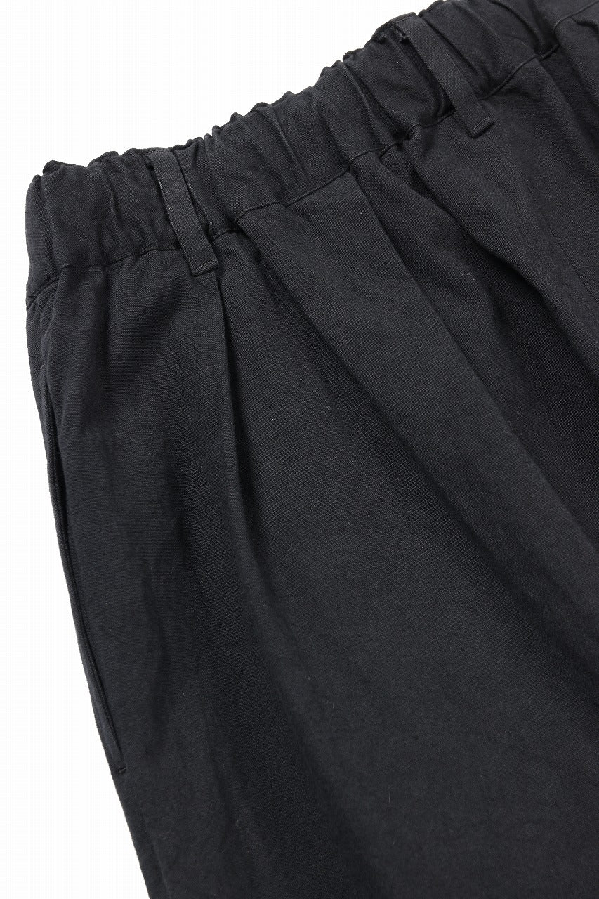 sus-sous exclusive atelier trousers / 10/2 linen cotton hop suck (BLACK) - Image 12