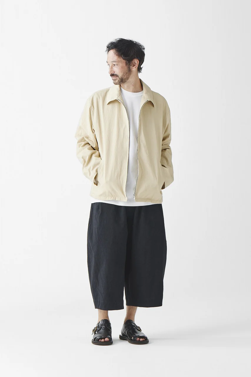 sus-sous exclusive atelier trousers / 10/2 linen cotton hop suck (BLACK) - Image 15