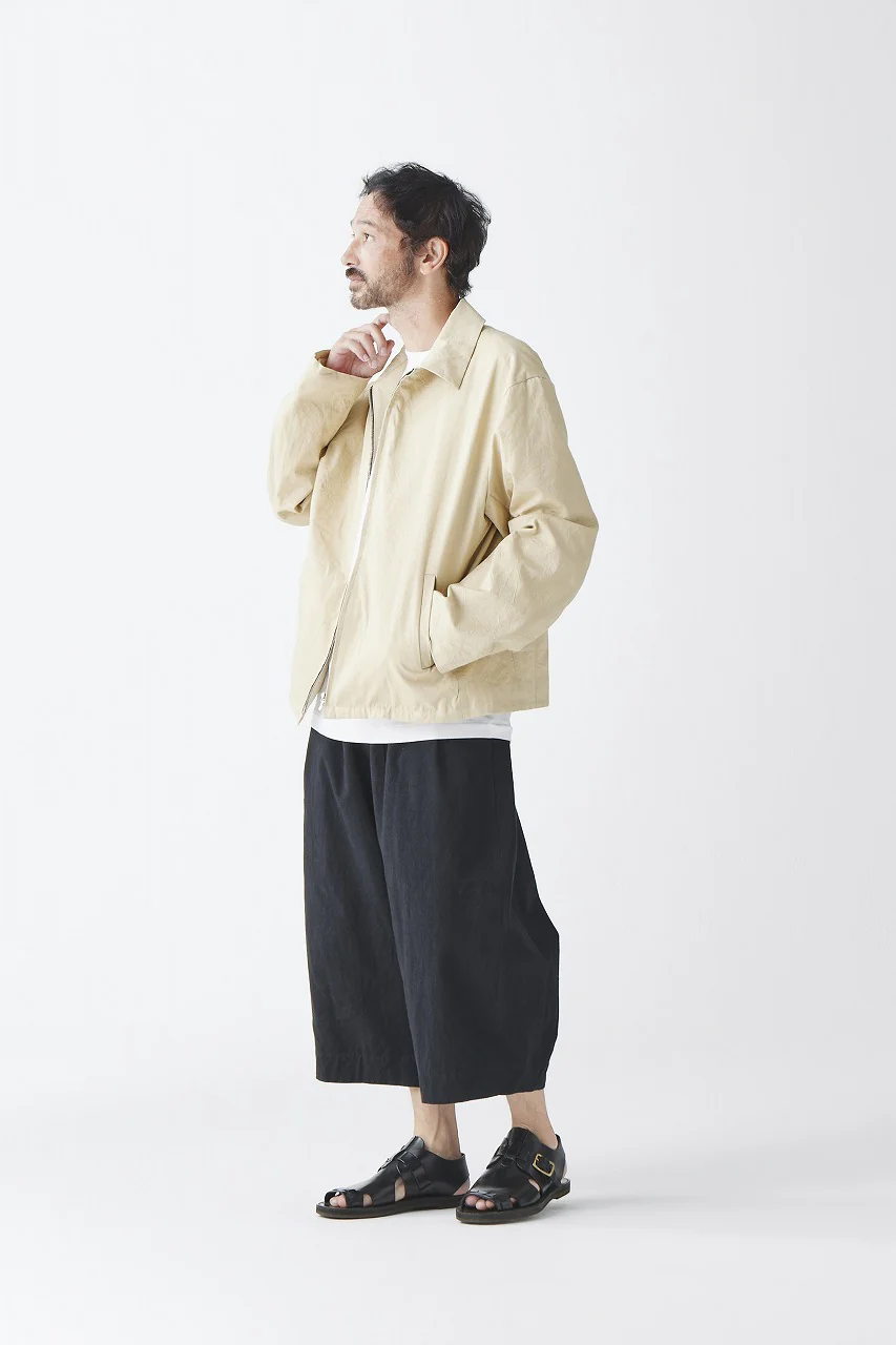 sus-sous exclusive atelier trousers / 10/2 linen cotton hop suck (BLACK) - Image 16