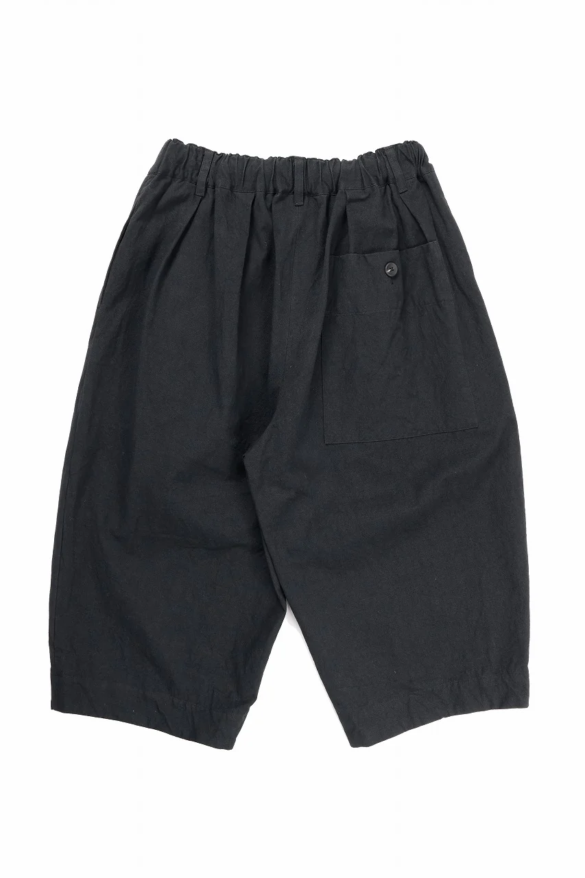 sus-sous exclusive atelier trousers / 10/2 linen cotton hop suck (BLACK) - Image 2