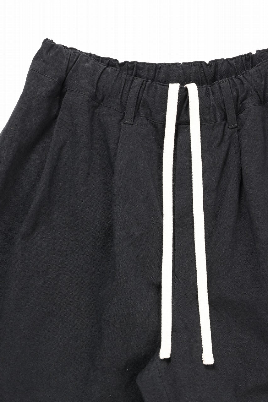 sus-sous exclusive atelier trousers / 10/2 linen cotton hop suck (BLACK) - Image 6