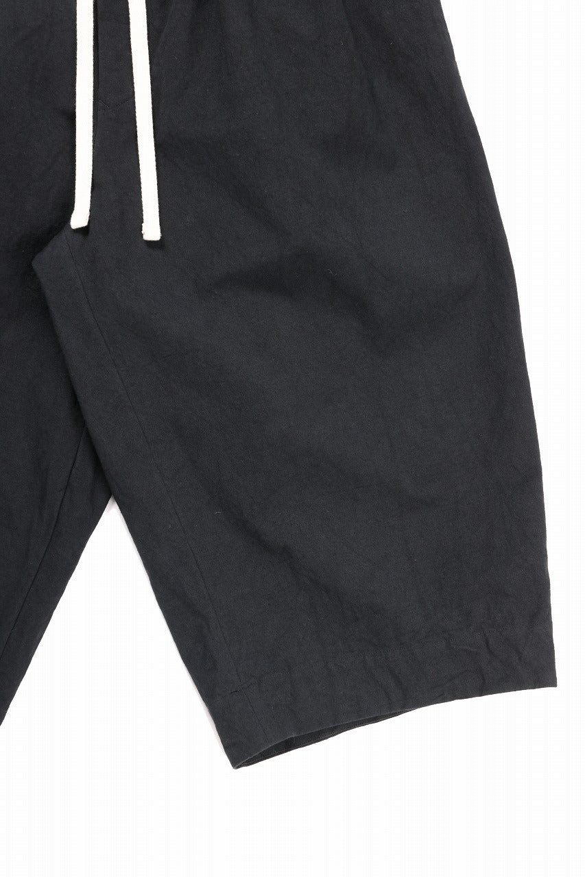 sus-sous exclusive atelier trousers / 10/2 linen cotton hop suck (BLACK) - Image 7
