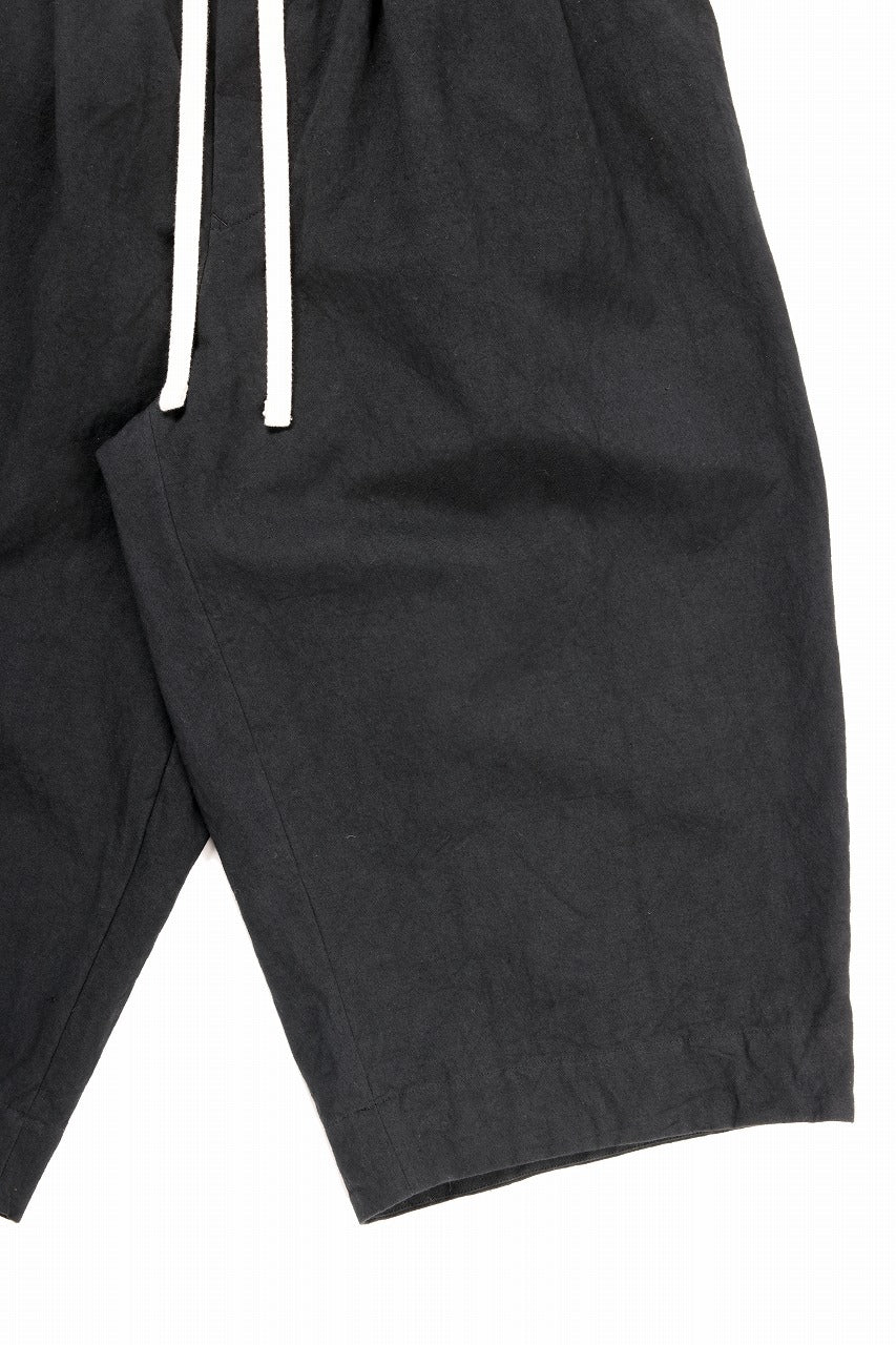sus-sous exclusive atelier trousers / 10/2 linen cotton hop suck (BLACK) - Image 8
