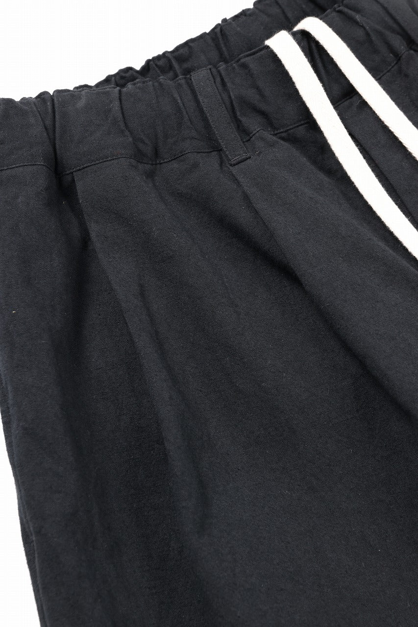 sus-sous exclusive atelier trousers / 10/2 linen cotton hop suck (BLACK) - Image 9