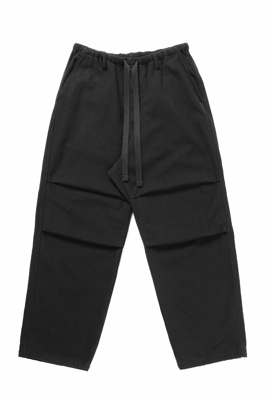 sus-sous exclusive wide pants / 10/2 linen cotton hop suck (BLACK)