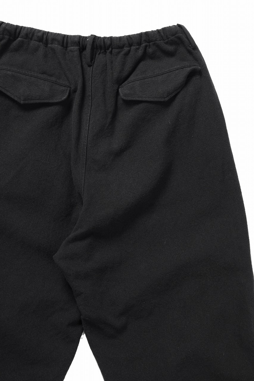 sus-sous exclusive wide pants / 10/2 linen cotton hop suck (BLACK) - Image 10
