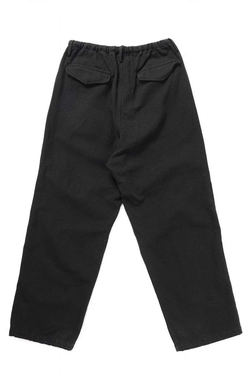 sus-sous exclusive wide pants / 10/2 linen cotton hop suck (BLACK) - Image 2