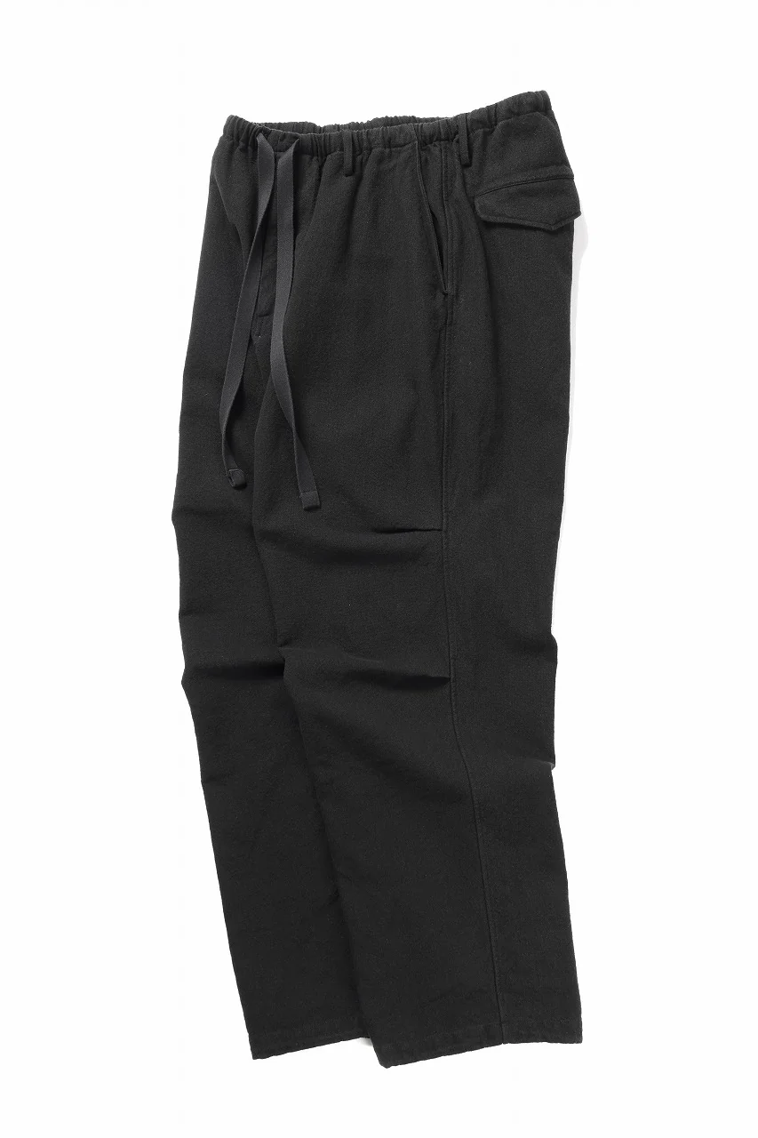 sus-sous exclusive wide pants / 10/2 linen cotton hop suck (BLACK) - Image 3