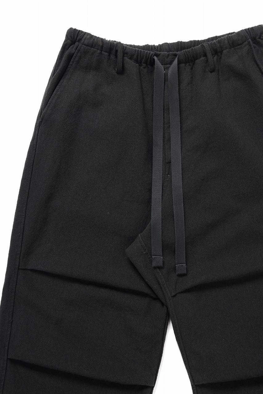 sus-sous exclusive wide pants / 10/2 linen cotton hop suck (BLACK) - Image 5