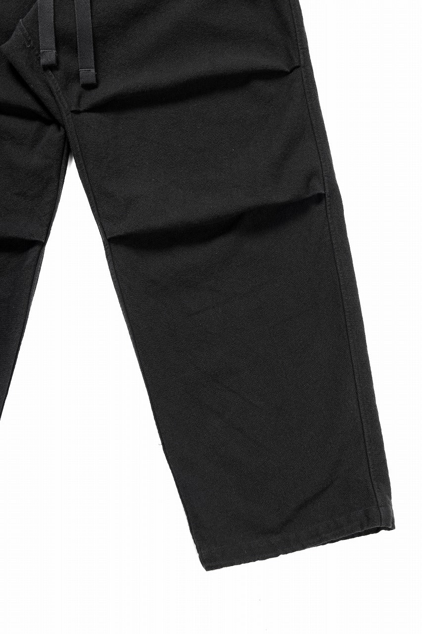 sus-sous exclusive wide pants / 10/2 linen cotton hop suck (BLACK) - Image 6