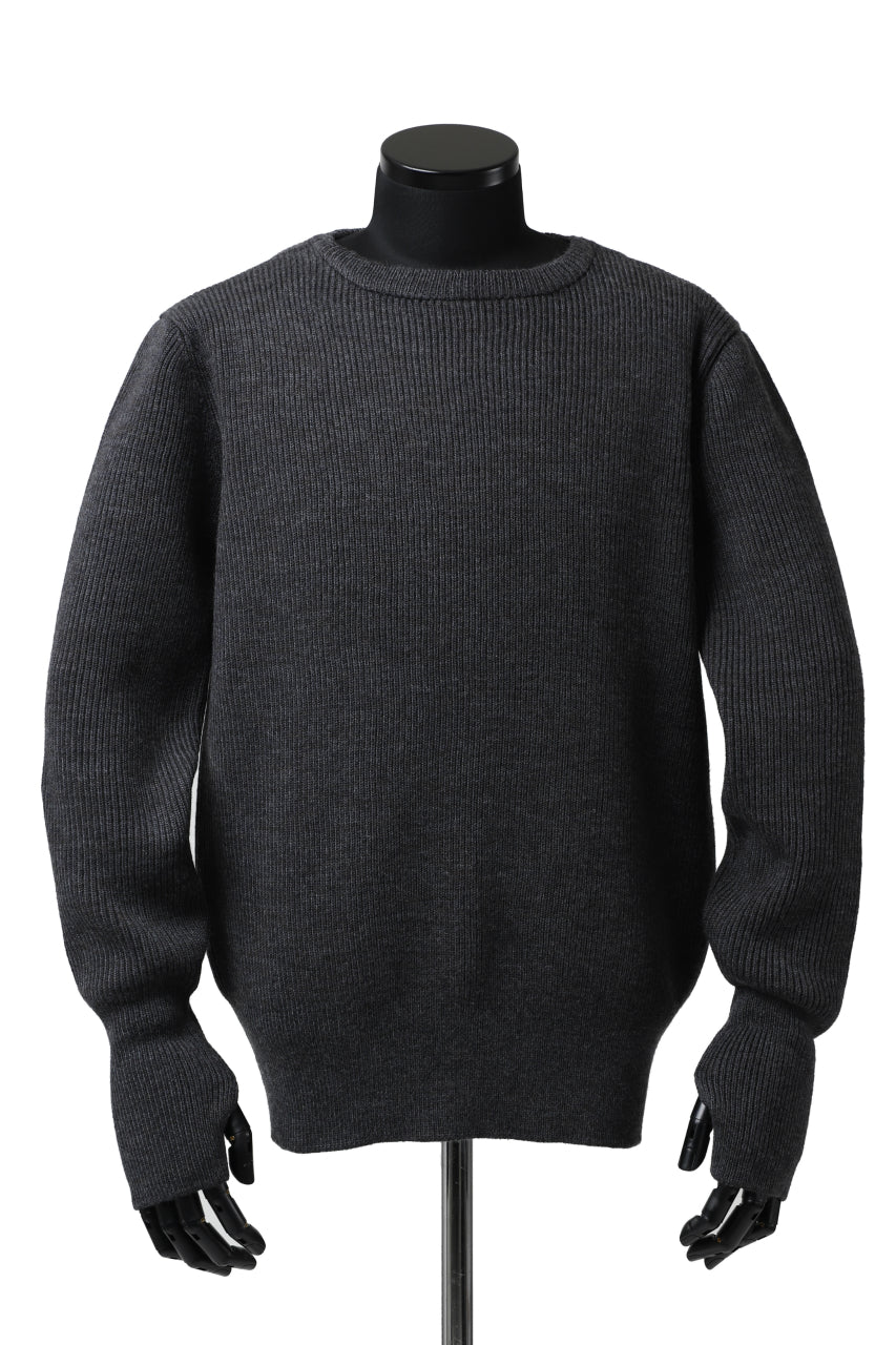 sus-sous fisherman boat neck sweater / W100 7G Full (DUST)