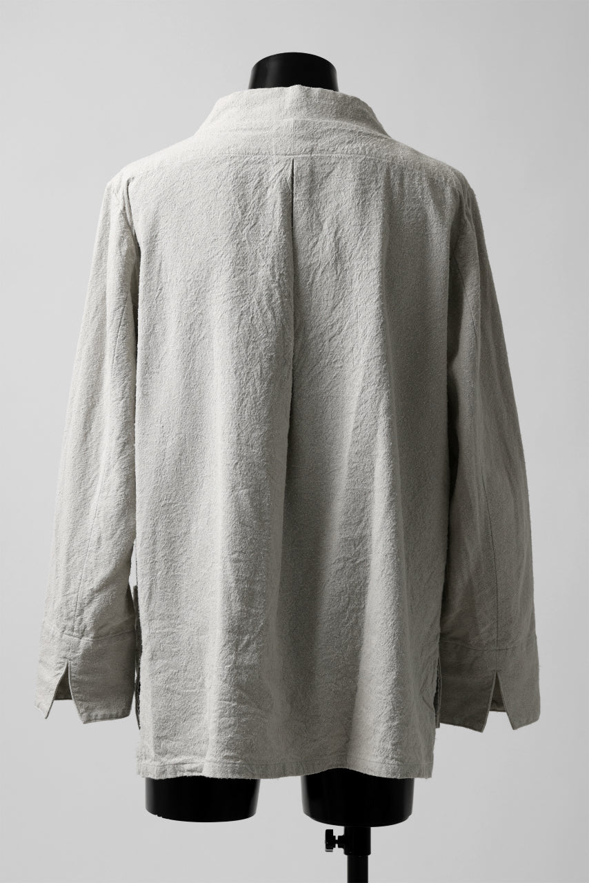 sus-sous fisherman's smock / S52L48 poplin washer (SILVER GRAY) - Image 4