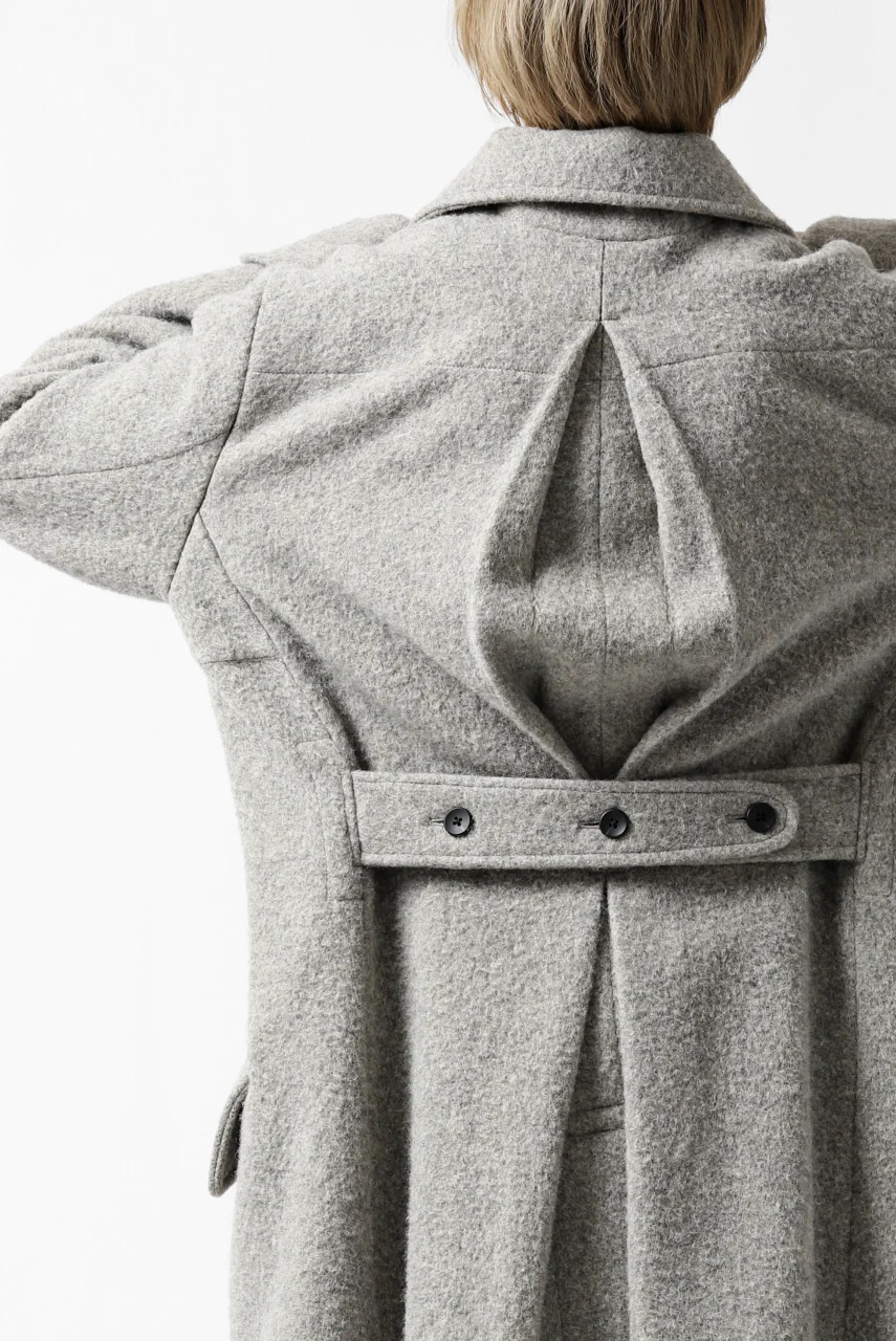 sus-sous foot guards great coat / W100 Harris melton raised washer (TOP GREY BEIGE) - Image 22