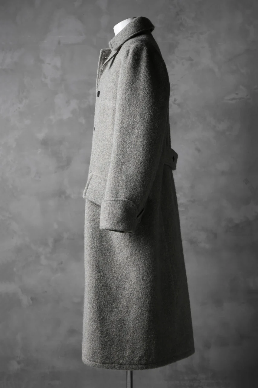 sus-sous foot guards great coat / W100 Harris melton raised washer (TOP GREY BEIGE) - Image 27