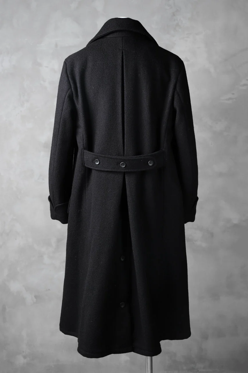 sus-sous foot guards great coat / W90N10 Raised back melton (NAVY BLACK) - Image 6