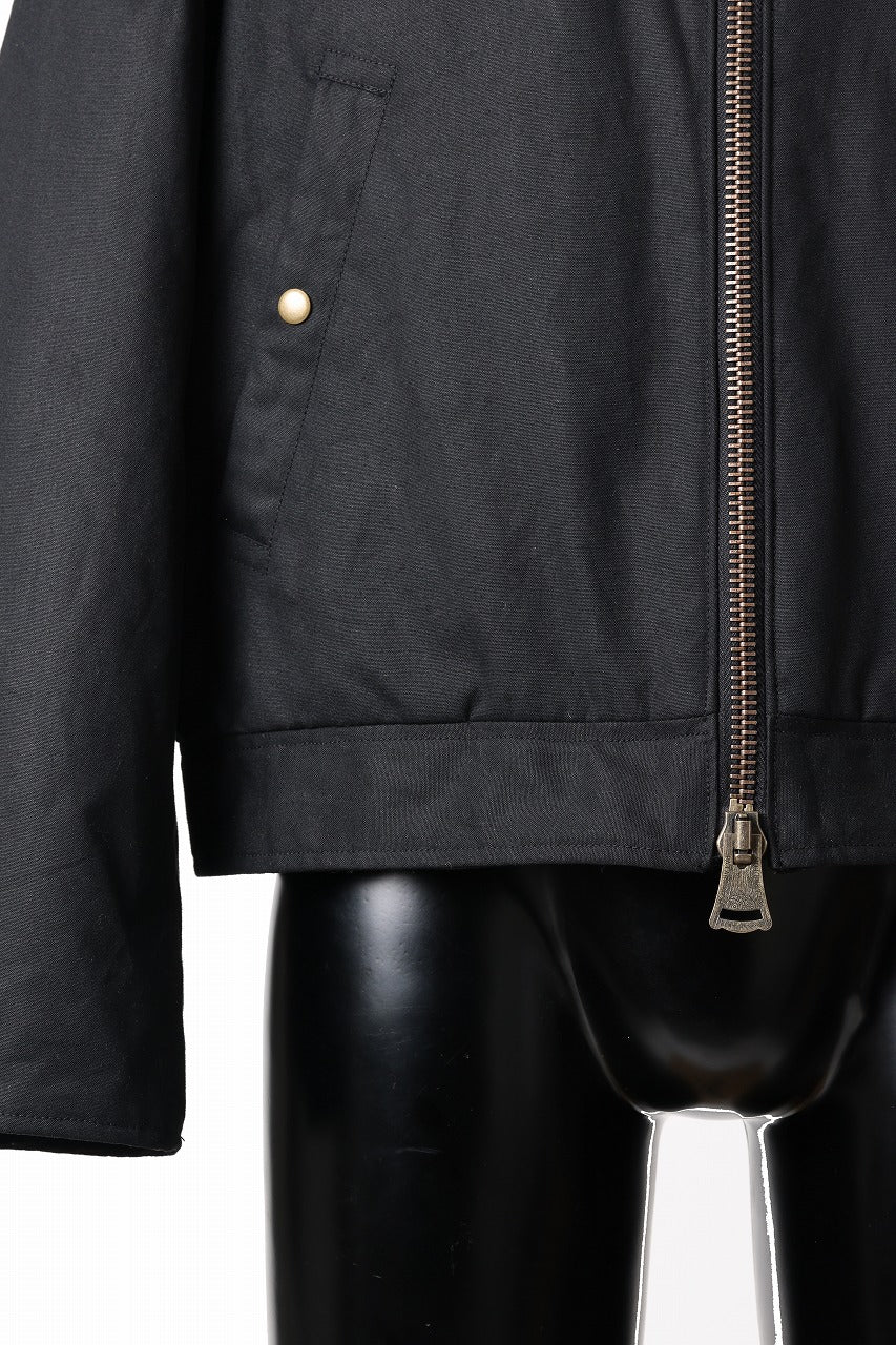 sus-sous french army flight jacket MK-2 / Antique Elite British Millerrain - oil cotton (BLACK) - Image 11