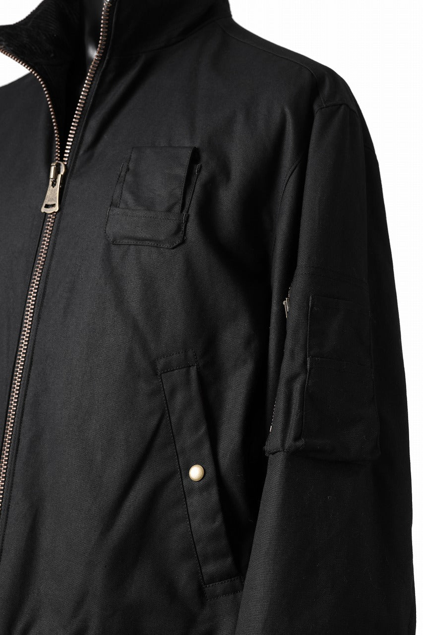 sus-sous french army flight jacket MK-2 / Antique Elite British Millerrain - oil cotton (BLACK) - Image 14