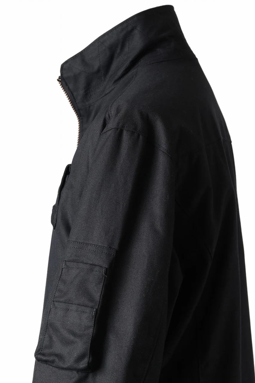sus-sous french army flight jacket MK-2 / Antique Elite British Millerrain - oil cotton (BLACK) - Image 16
