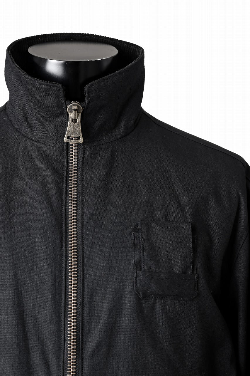 sus-sous french army flight jacket MK-2 / Antique Elite British Millerrain - oil cotton (BLACK) - Image 9