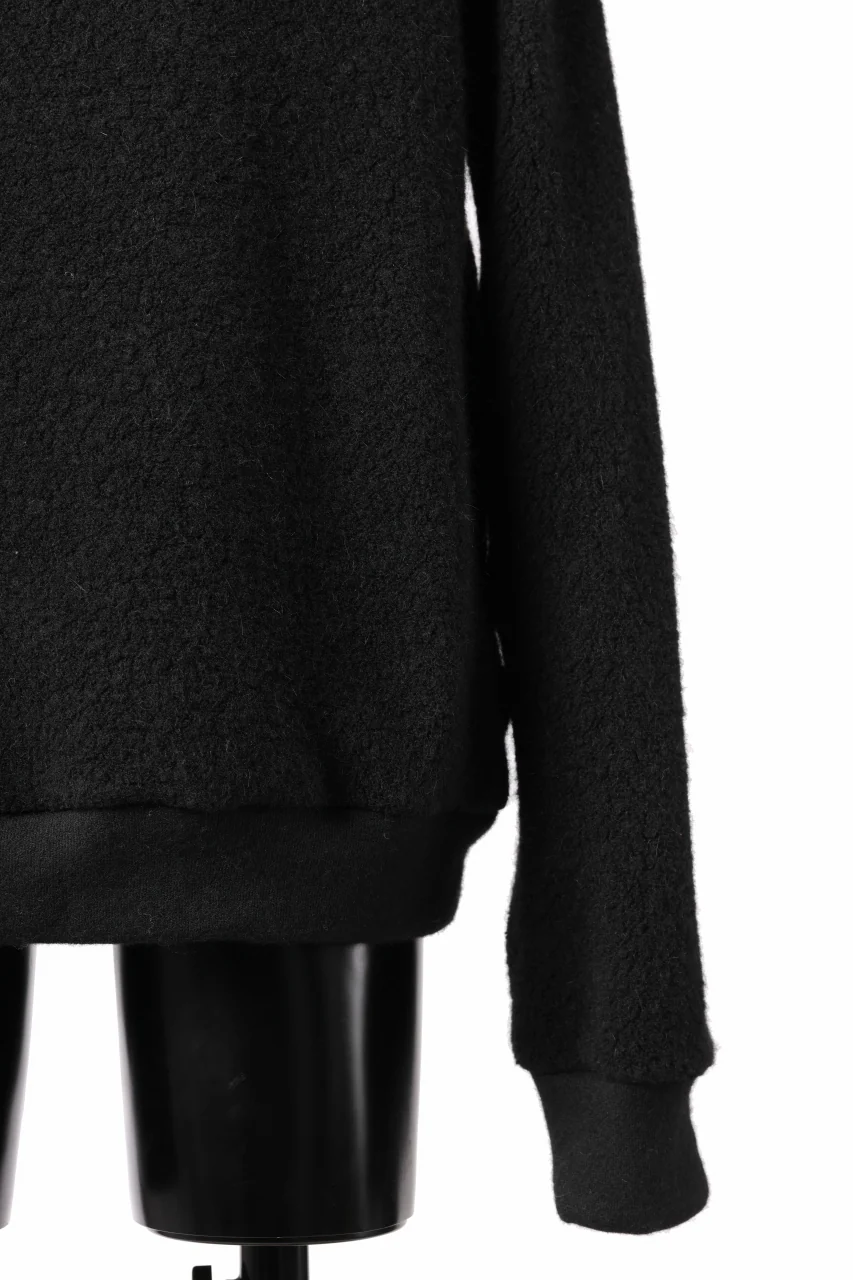 sus-sous Full Zip Track Jacket / Wool Boa Knit (BLACK) - Image 12