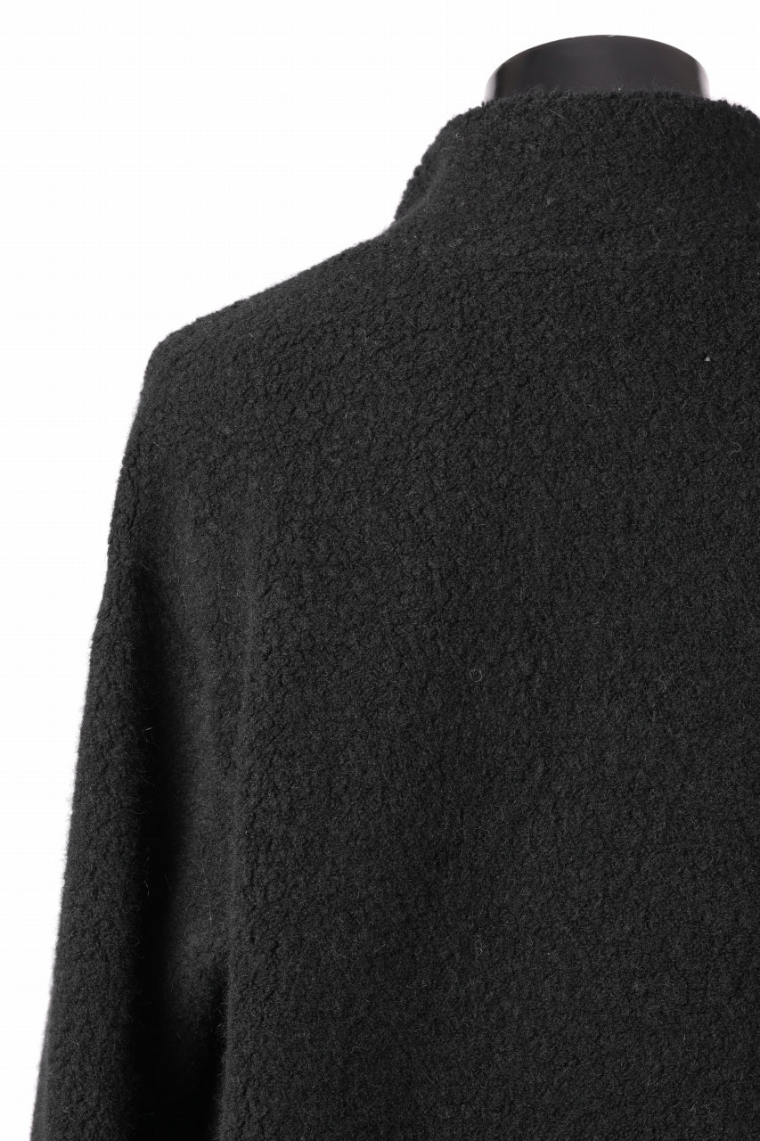 sus-sous Full Zip Track Jacket / Wool Boa Knit (BLACK) - Image 13