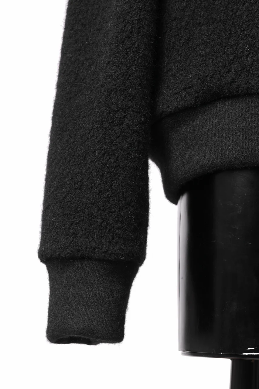 sus-sous Full Zip Track Jacket / Wool Boa Knit (BLACK) - Image 9
