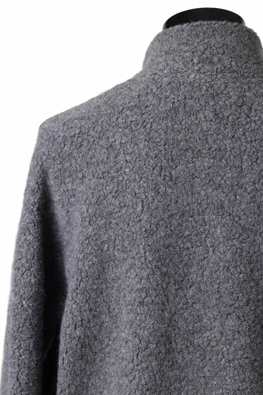sus-sous Full Zip Track Jacket / Wool Boa Knit (GRAY) - Image 12