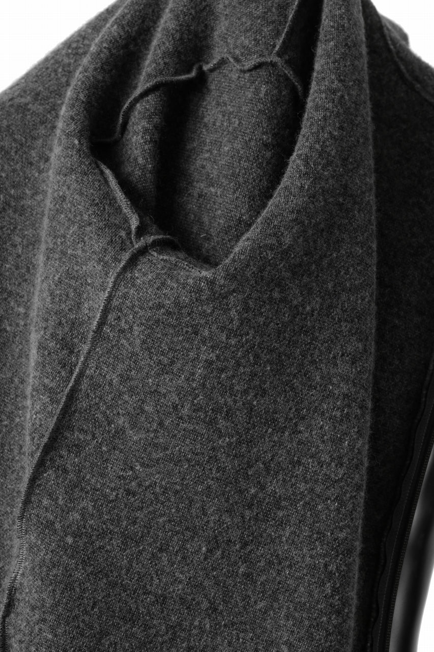 sus-sous Full Zip Track Jacket / Wool Boa Knit (GRAY) - Image 13