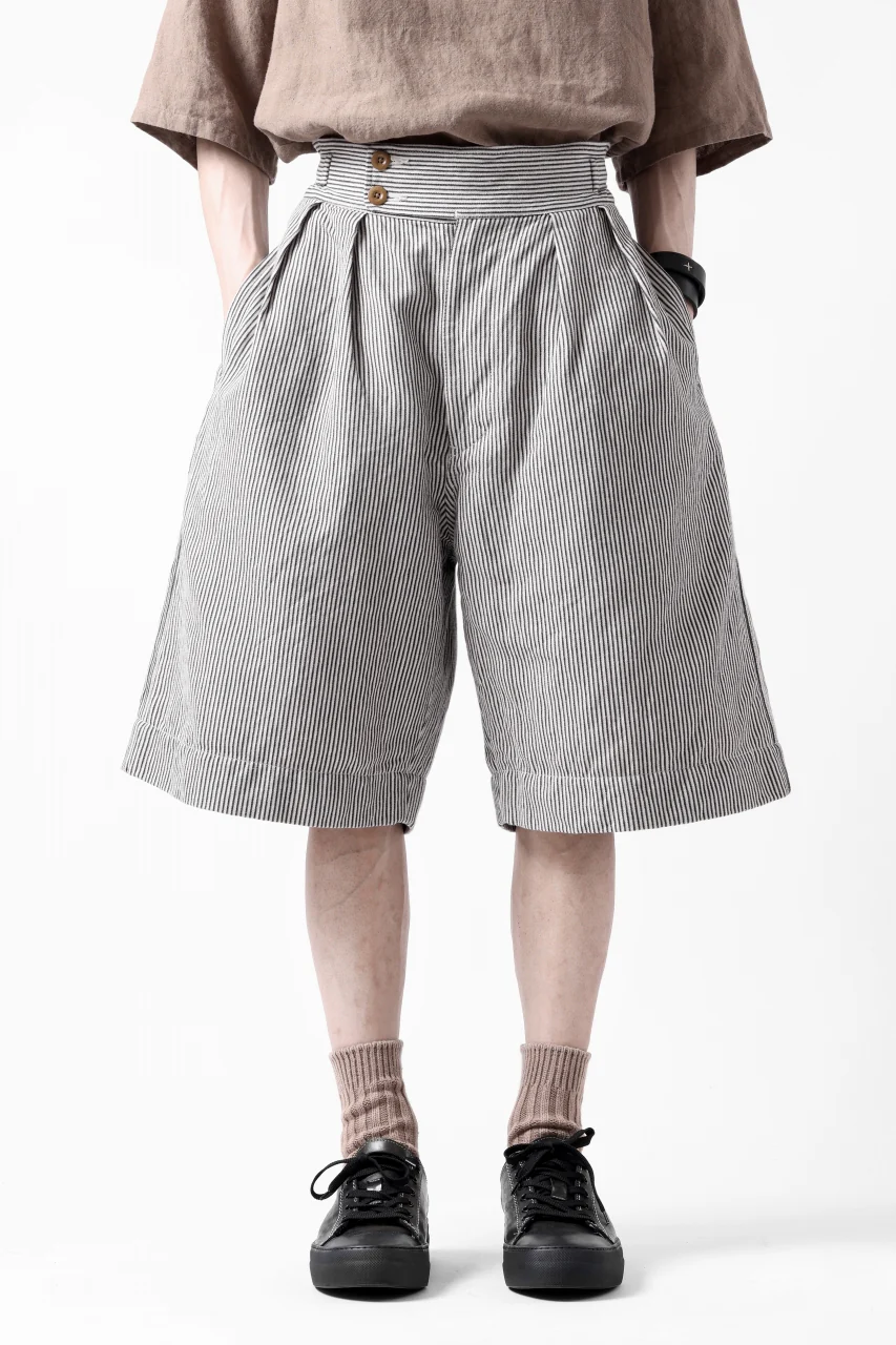 sus-sous gurkha short trousers / Herringbone Hickory (STRIPE) - Image 2