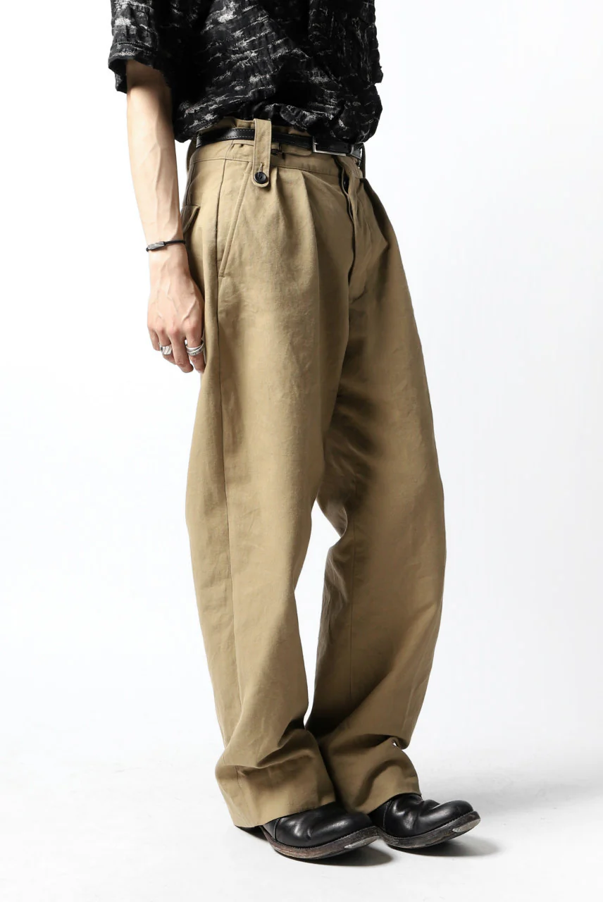 sus-sous gurkha trousers yarn dyed OX (BEIGE) - Image 5