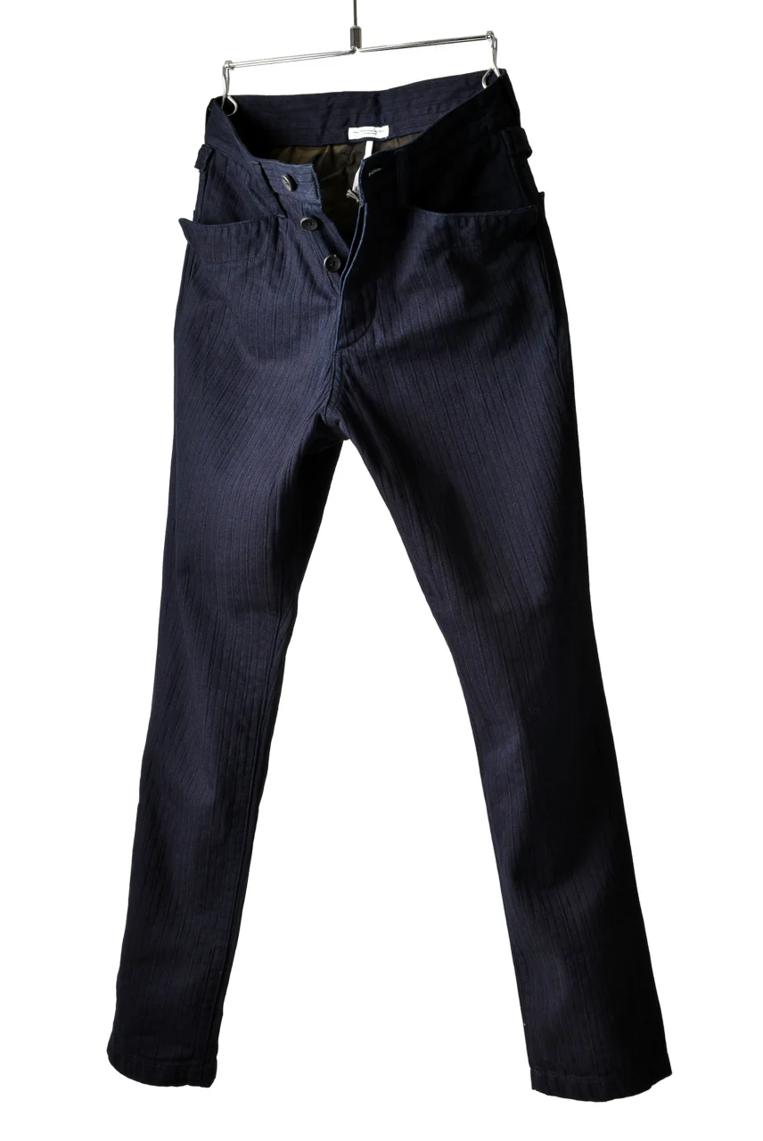 sus-sous horseman slim trousers with zukku (INDIGO) - Image 3