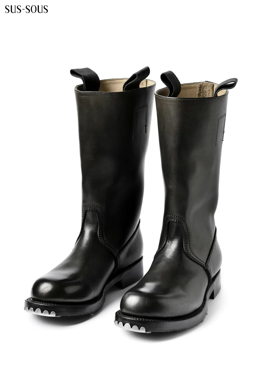 sus-sous jack boots / TEMPESTI *hand dyed (BLACK BROWN) - Image 4
