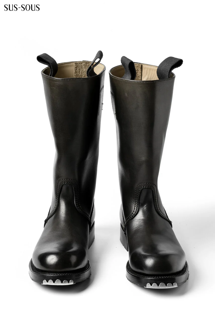 sus-sous jack boots / TEMPESTI *hand dyed (BLACK BROWN) - Image 5