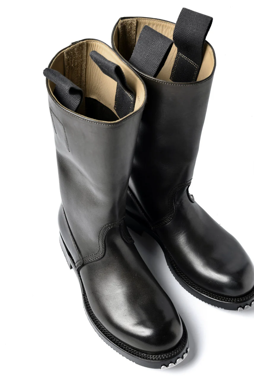 sus-sous jack boots / TEMPESTI *hand dyed (BLACK BROWN) - Image 7