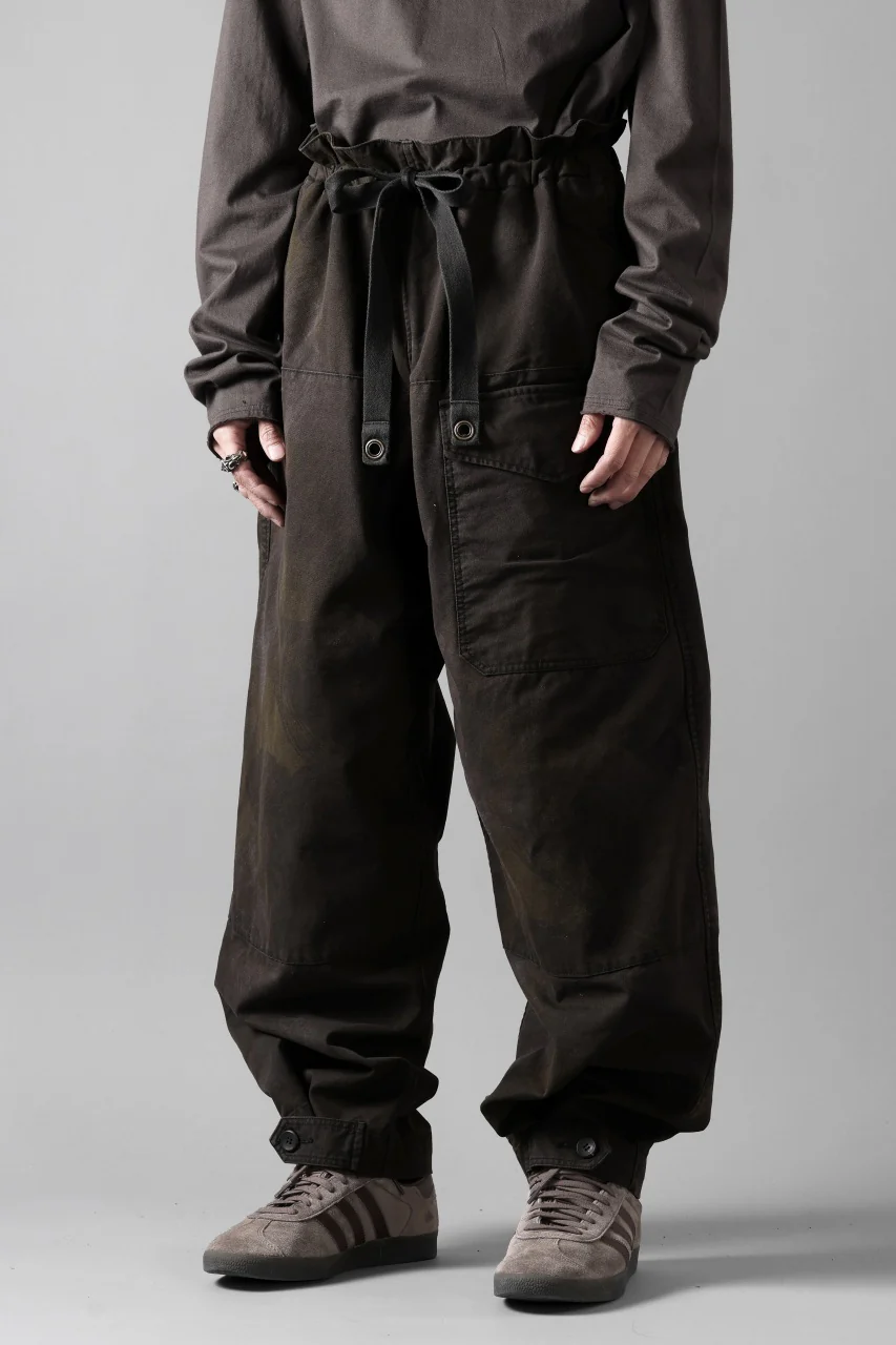 sus-sous limited trousers MK-0 / british military cotton (CAMOUFLAGE / sumi dyed) - Image 5