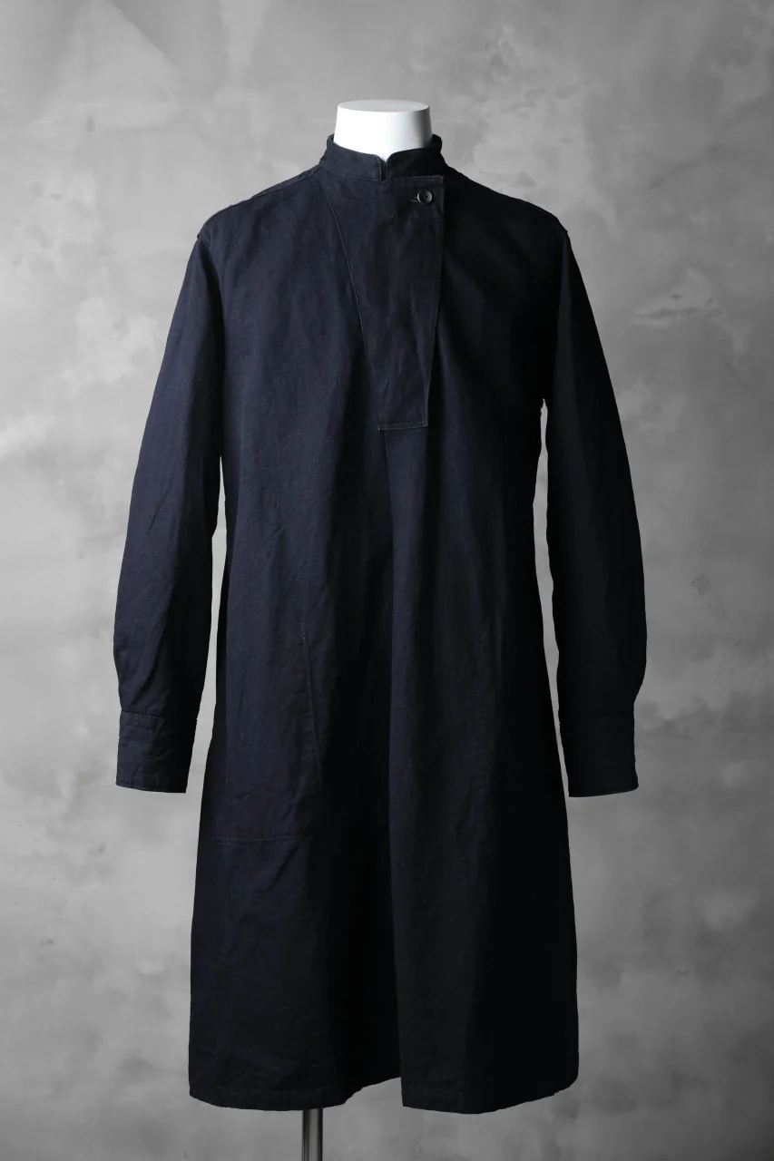 sus-sous long smock jacket / C64L36 poplin (INDIGO) - Image 2