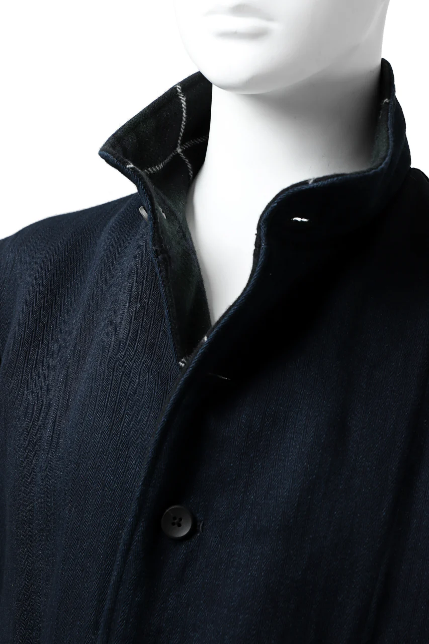 sus-sous medical coat / indigo herringbone (INDIGO CHARCOAL) - Image 15