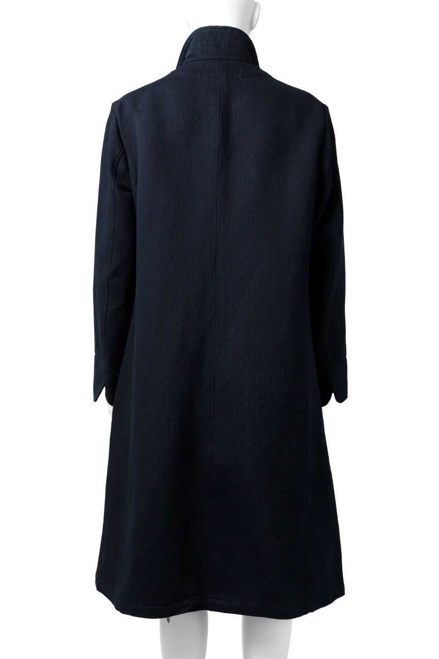 sus-sous medical coat / indigo herringbone (INDIGO CHARCOAL) - Image 5
