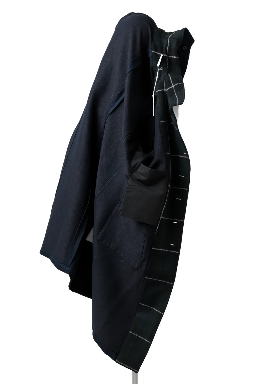sus-sous medical coat / indigo herringbone (INDIGO CHARCOAL) - Image 7