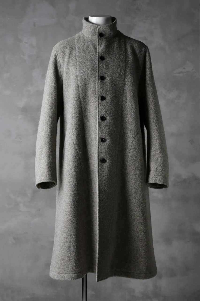 sus-sous medical coat / Napping melton wool (TOP GREY BEIGE)