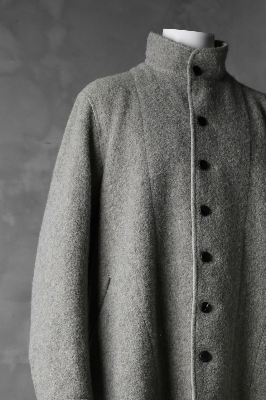 sus-sous medical coat / Napping melton wool (TOP GREY BEIGE) - Image 10