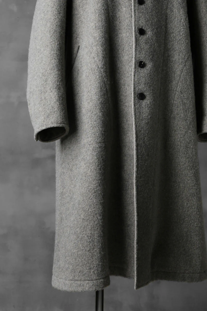 sus-sous medical coat / Napping melton wool (TOP GREY BEIGE) - Image 11