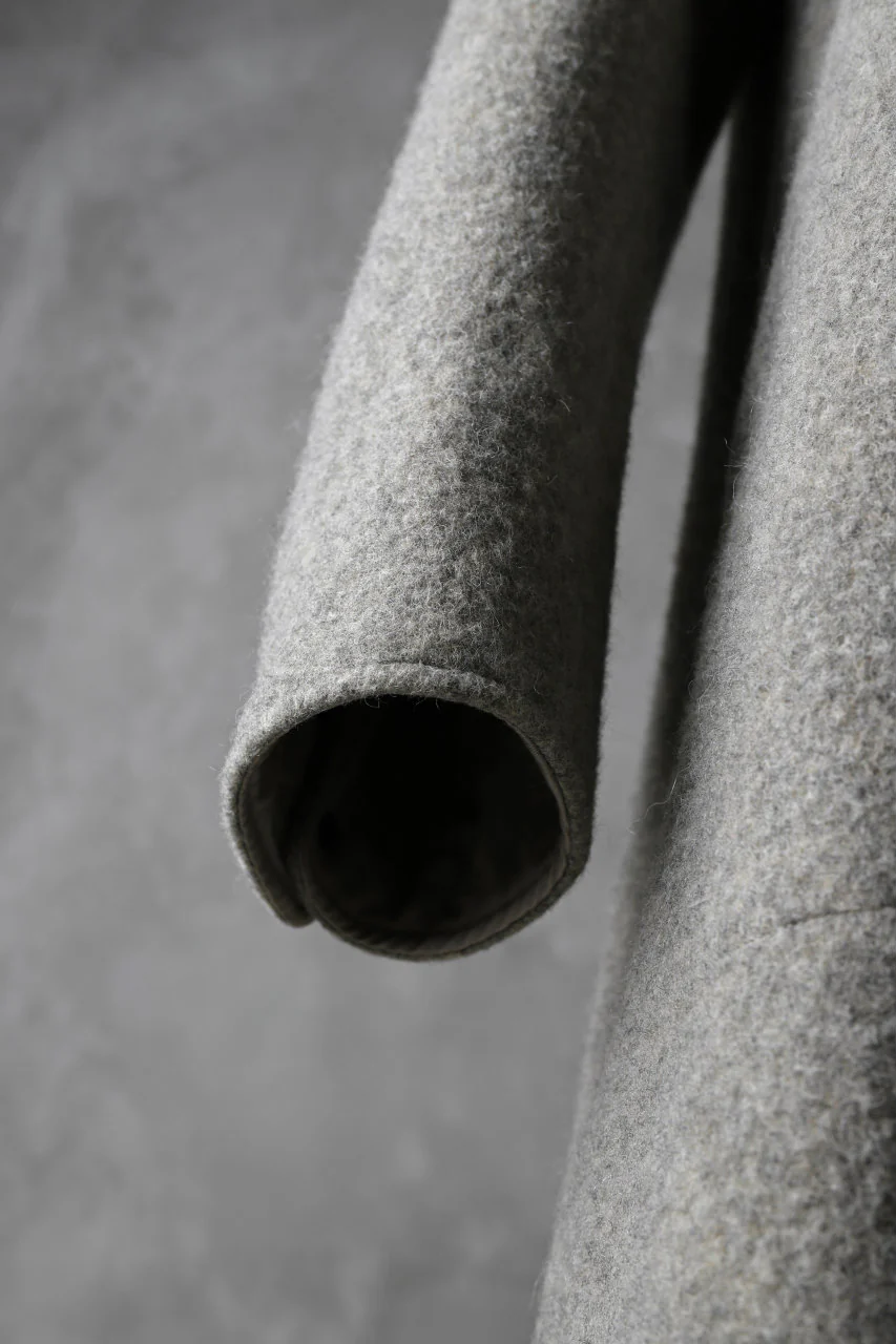 sus-sous medical coat / Napping melton wool (TOP GREY BEIGE) - Image 12
